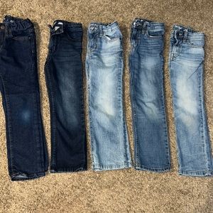 Boys size 6 jeans. 4 pair are cat and Jack one pair old navy